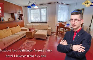 REZERVOVANÉ 3 izbový byt VYSOKÉ TATRY  s balkónom  76m²
